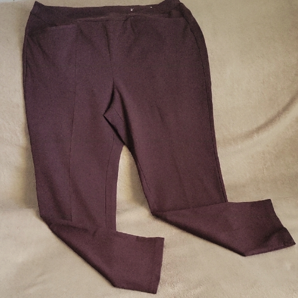 Cato Women's Rich Brown Pull on Stretch Pants